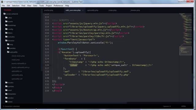 CRÉER UN RÉSEAU SOCIAL POUR DÉVELOPPEURS EN PHP - 43 - Upload de fichier avec la librairie Uploadif смотреть онлайн
