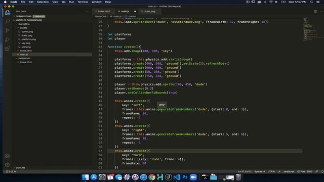Javascript First Phaser Game смотреть онлайн