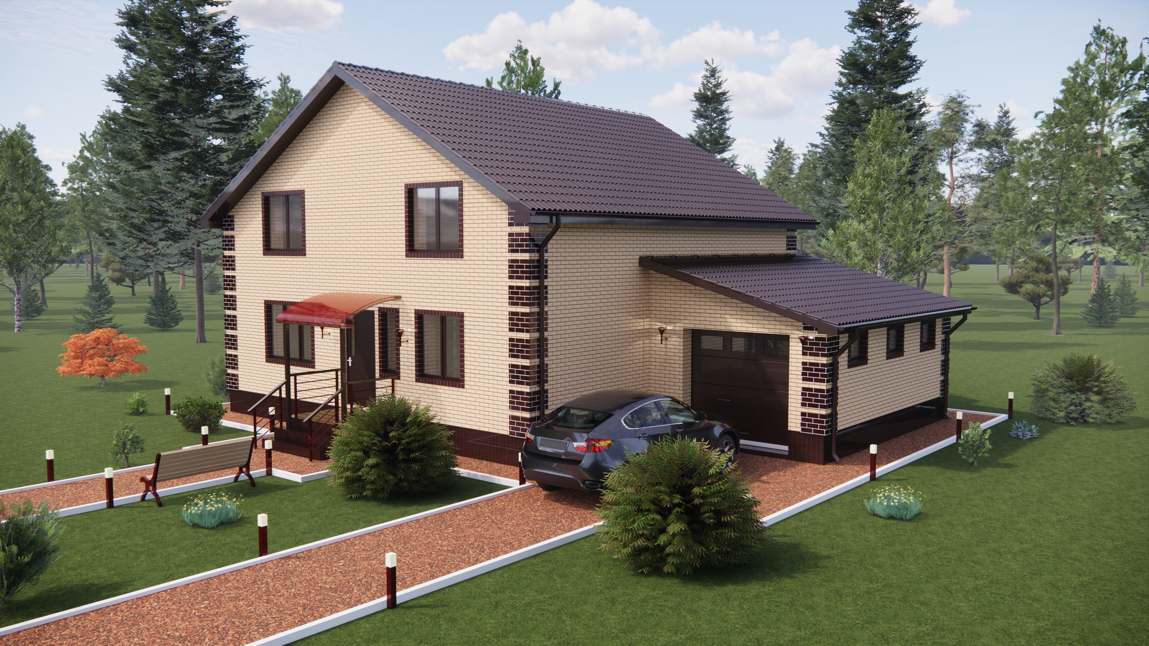 Проект двухэтажного дома S=184 м.кв.
#проектдома смотреть онлайн