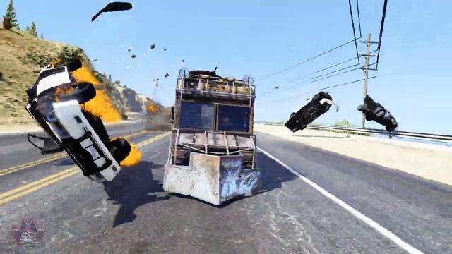 GTA 5 ARMORED BOXVILLE AT HIGH SPEED CRASHES - SUPER CINEMATIC PICTURE ON SLOW MO ep.3 смотреть онлайн