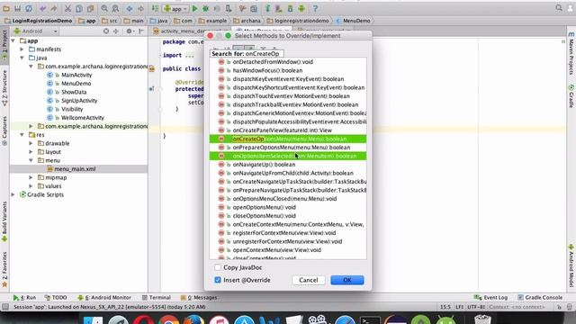 Menu in Android | Android Tutorial for Beginners смотреть онлайн