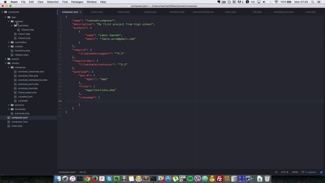 Php Composer Tutorial - 17 Composer autoload Classmap смотреть онлайн