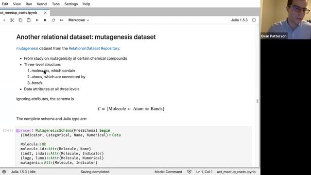 C-sets for data analysis: relational data and conjunctive queries in Julia смотреть онлайн