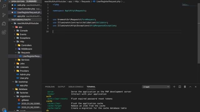 Laravel Lumen & React Redux Role Based Authorization(3)-User Login And Registration API смотреть онлайн