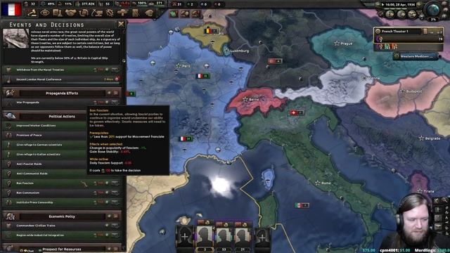 Co-Op Mobile Maginot with Templin Institute - France | No Step Back | Hearts of Iron IV | 1 смотреть онлайн