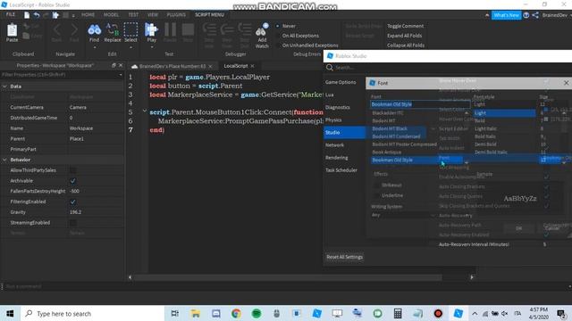 How To Change Scripts' Font In Roblox Studio смотреть онлайн