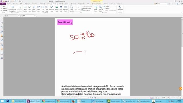 How to create Pencil Drawing Button in a PDF form using Foxit PhantomPDF смотреть онлайн