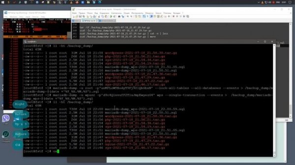 Резервное копирование базы данных mariadb-dump | Linux | Fedora Server 34