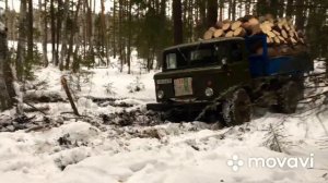 ПОЕЗДКА В ЛЕС ЗА ДРОВАМИ НА ГАЗ 66 через БОЛОТО....(продолжение)