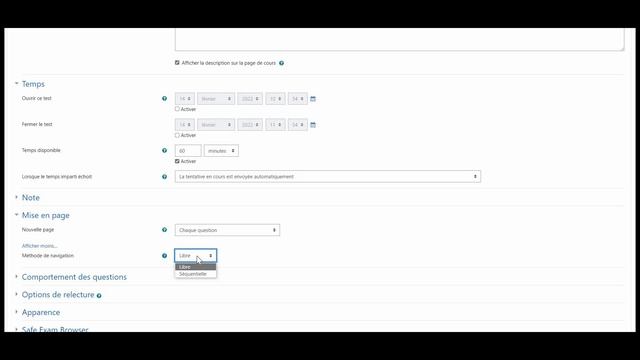 Moodle - Paramétrer l'activité test смотреть онлайн