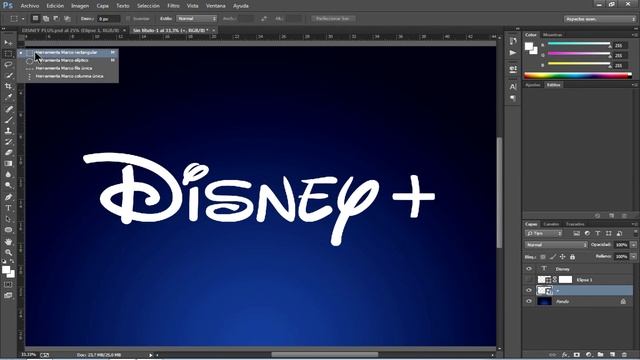 DISNEY PLUS 2021 como hacer el diseño en PHOTOSHOP смотреть онлайн