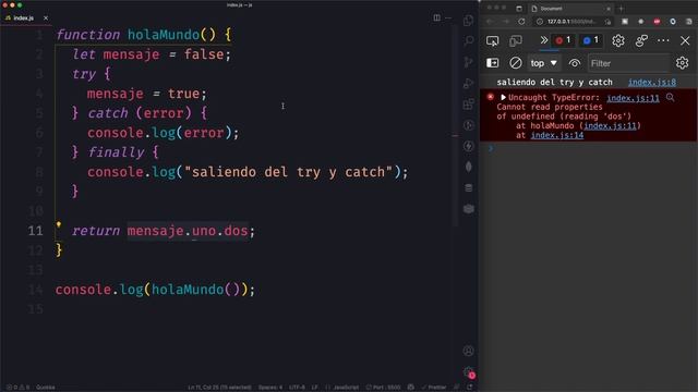 CÓMO Y CUANDO USAR TRY y CATCH EN JAVASCRIPT смотреть онлайн