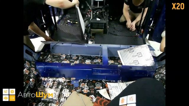 Шумоизоляция пола с арками УАЗ Патриот в уровне Премиум. Автошум. смотреть онлайн