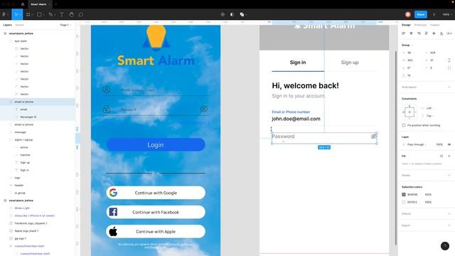 Re-Designing BROKEN login screen for a Smart ALARM App in Figma смотреть онлайн