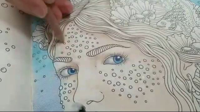 Realtime Coloring Demo Series - Mermaid Portrait Episode 4 - Choosing Colors and Skin Shading смотреть онлайн