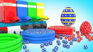 Цветные Бассейны и Футбольные Мячи   Учим Цвета  Обучающий мультик для детей   (Волшебство ТВ)
