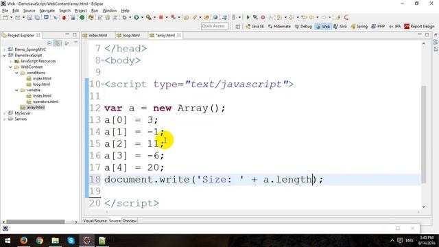 Arrays in JavaScript смотреть онлайн