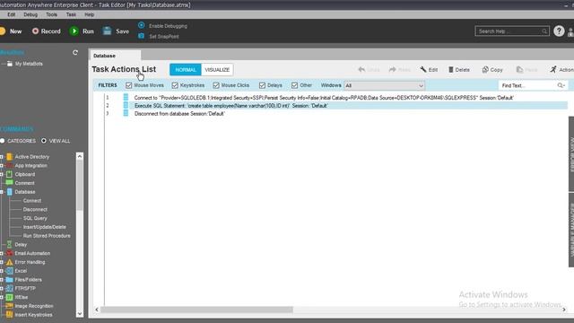 Automation Anywhere Database Connection смотреть онлайн