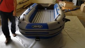 Лодка ПВХ Риф Тритон Скат 370 НДНД Серо-синяя