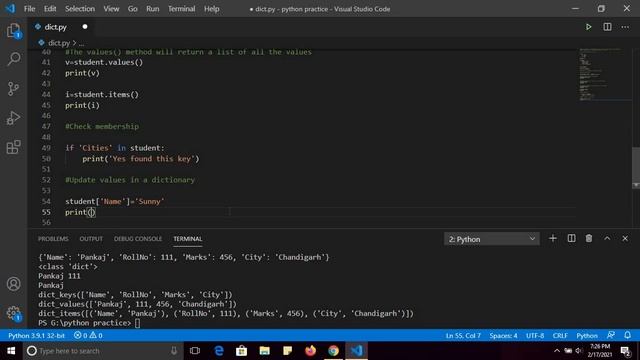 #7 Dictionaries in Python: Create, Update, Remove Items, keys, Dictionary Comprehension, Iterating смотреть онлайн