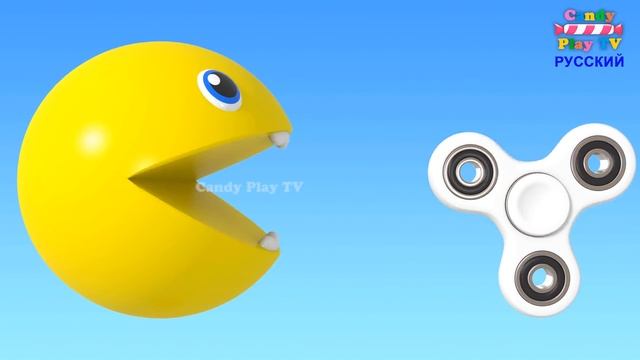 Пакман и Цветные Спиннеры | Развивающие мультфильмы для малышей | Учим цвета с Пакманом для детей смотреть онлайн