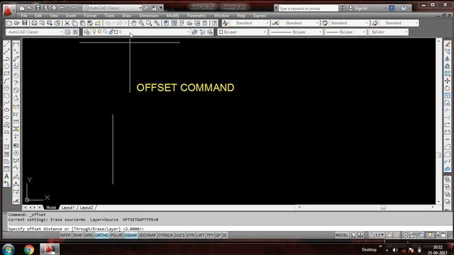 Offset Command in AutoCAD || Using Offset Command || Creating Parallel Lines By offset Command смотреть онлайн