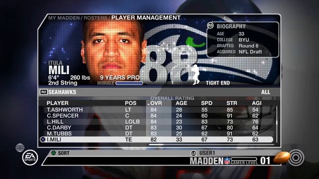 2006-2007SEATTLE SEAHAWKS OLD ROSTER INFORMATION MADDEN NFL 07 PS3 VIDEO GAME смотреть онлайн