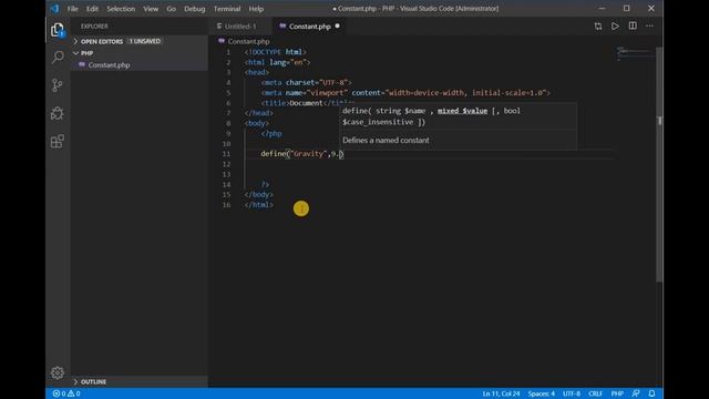 $4- PHP in Constant | PHP Beginners | - தமிழ் смотреть онлайн