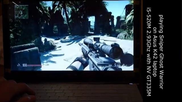 [Gameplay] Sniper Ghost Warrior on Asus K42 laptop i5-520M GT335M смотреть онлайн