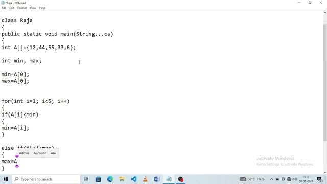 find min and max element in java language, min and max element, min and max element in array смотреть онлайн