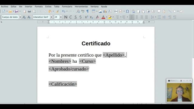 Creación de certificados con Libre Office смотреть онлайн