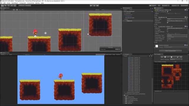 2D World building w/ Tilemap & Cinemachine for 2D - Tilemap Collider 2D [3/8] Live 2017/22/08 смотреть онлайн