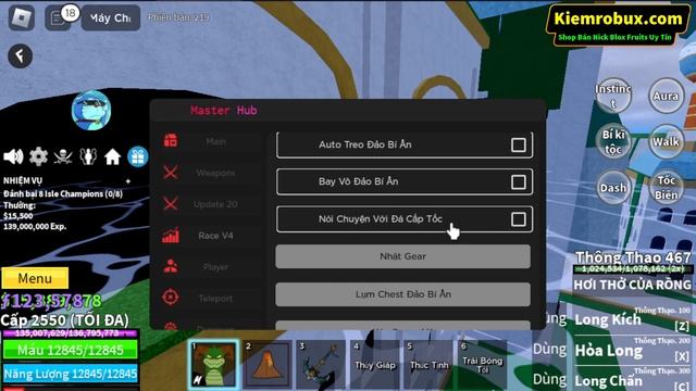 Cách Hack Blox Fruits 20 Trên Điện Thoại Menu Tiếng Việt No Key (Auto Farm TERRORSHARK, Level, Raid смотреть онлайн
