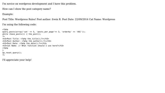 Wordpress: How to show the post category name? смотреть онлайн