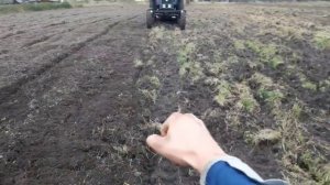 Покупка новой почва фрезы и первая работа на целене .  Трактор мтз 82.2