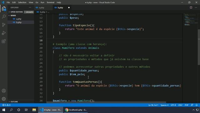 PHP 8 #047 HERANÇA DE CLASSES смотреть онлайн