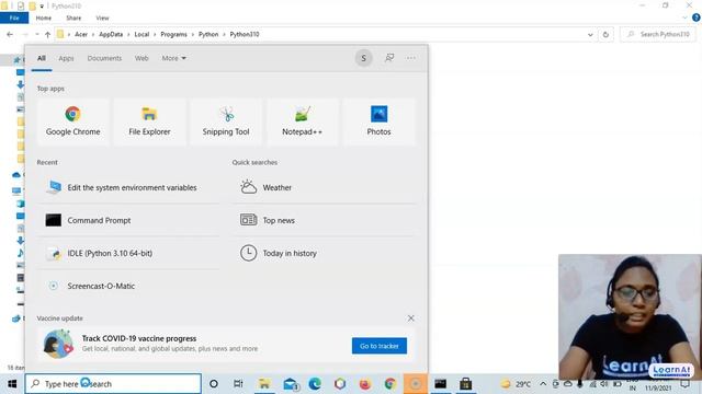 How To Set Path For Python In Windows 10 | Python Tutorial For Beginners | By LearnAt смотреть онлайн