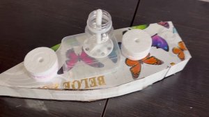 Корабль из картона. Поделка для детского сада на 23 февраля #поделка#своимируками#корабльизкартона