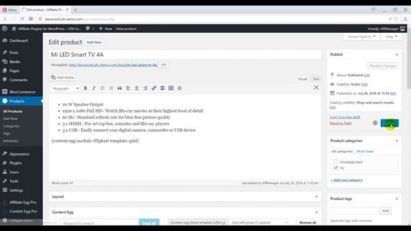Content Egg Plugin - How to import products to WooCommerce