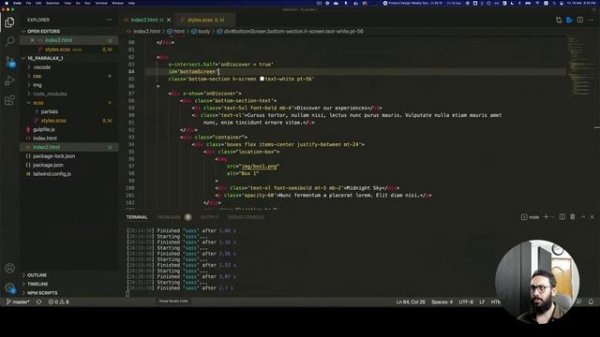 Adding Parallax Effect to Html/css prototype using Alpine JS