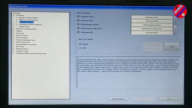How to change Dell laptop BIOS setting. Window Installation Boot menu Dell laptop. смотреть онлайн