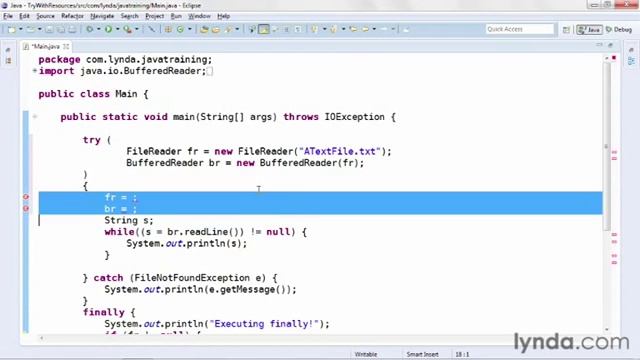 java tutorial Using Try-With-Resources in Java смотреть онлайн