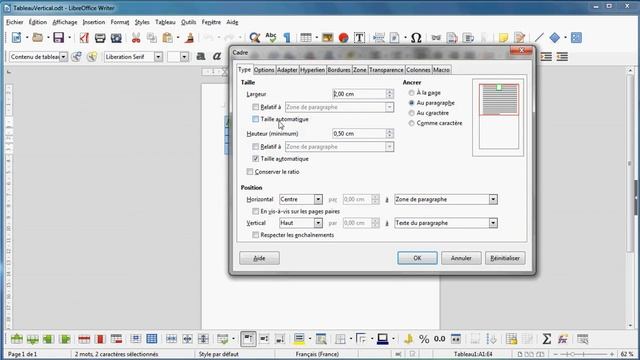 LibreOffice Writer - Flash changer l'orientation d'un tableau en vertical смотреть онлайн