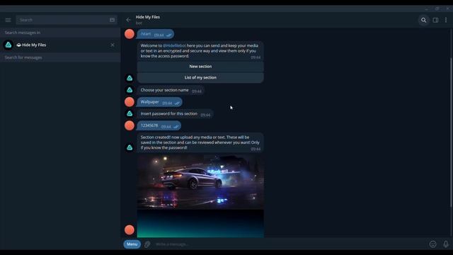 Password-Protected Telegram Bot for Hiding Secret Files смотреть онлайн