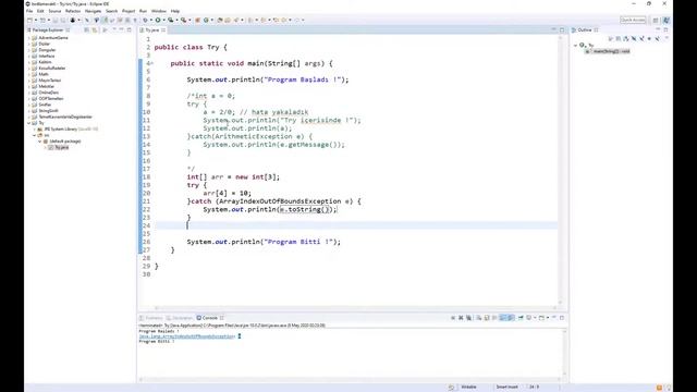 Java Dersleri #80 - OOP - Hata Yakalama (Exception Handling) ve Try-Catch-Finally Kullanımı смотреть онлайн