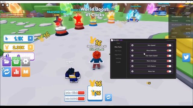 Roblox Anime Clicker Simulator Script (AutoClick, FastClick, AutoRebirth) смотреть онлайн