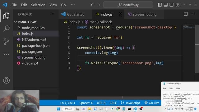 Node.js Tutorial to Take Screenshot of Desktop & Save it as Image File in Command Line смотреть онлайн