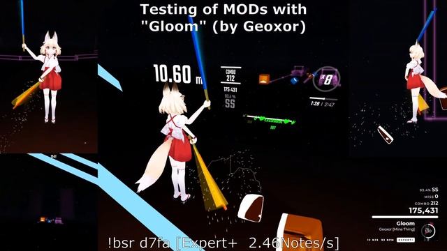 [Beat Saber]Testing of MODs with "Gloom" / All MODs are now available for 1.29.1. смотреть онлайн