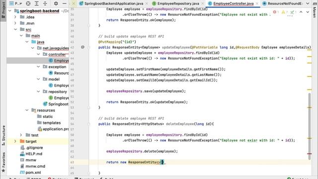 React Hooks + Spring Boot CRUD Full Stack App - 19 - Build Delete Employee REST API смотреть онлайн