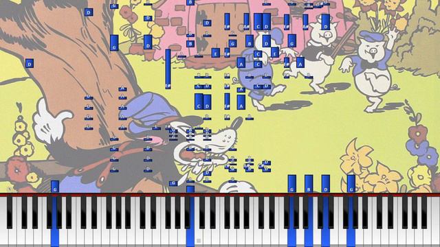 Frank Churchill - Who's Afraid Of The Big Bad Wolf [Piano Synthesia] смотреть онлайн